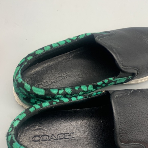 COACH SAMPLE LEATHER LEOPARD SLIP-ON SNEAKERS SIZE 9 - Picture 8 of 8